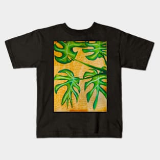 Monstera Leaf Study Kids T-Shirt